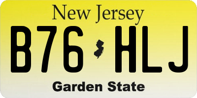 NJ license plate B76HLJ