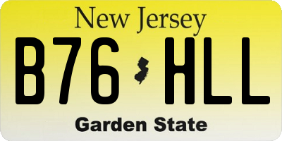 NJ license plate B76HLL