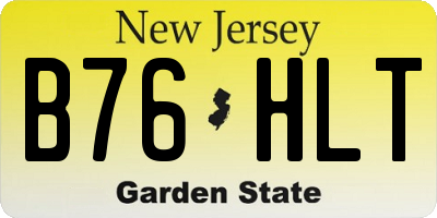 NJ license plate B76HLT