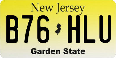 NJ license plate B76HLU