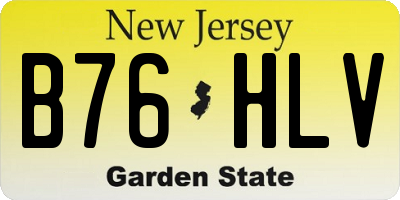 NJ license plate B76HLV