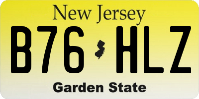 NJ license plate B76HLZ