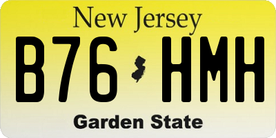 NJ license plate B76HMH