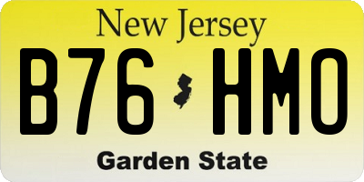 NJ license plate B76HMO
