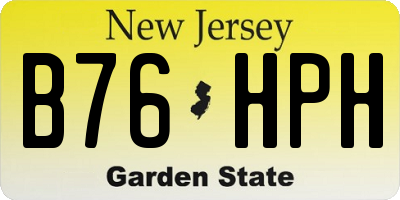 NJ license plate B76HPH