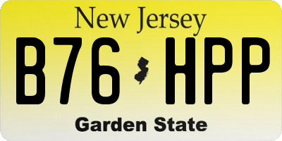 NJ license plate B76HPP