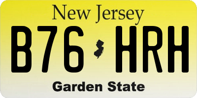 NJ license plate B76HRH