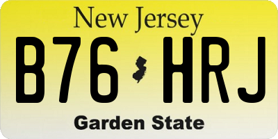 NJ license plate B76HRJ