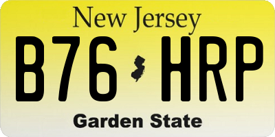 NJ license plate B76HRP