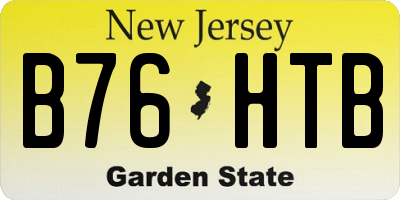 NJ license plate B76HTB