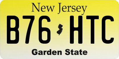 NJ license plate B76HTC