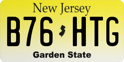 NJ license plate B76HTG