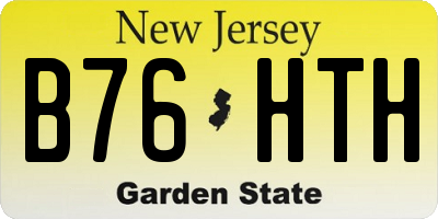 NJ license plate B76HTH