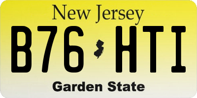 NJ license plate B76HTI