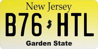 NJ license plate B76HTL