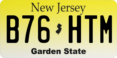 NJ license plate B76HTM
