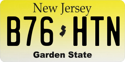 NJ license plate B76HTN