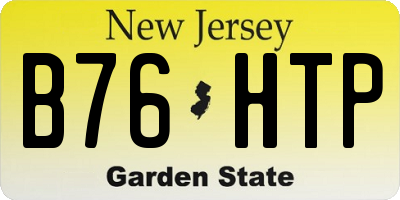 NJ license plate B76HTP