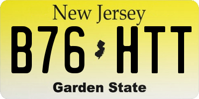 NJ license plate B76HTT