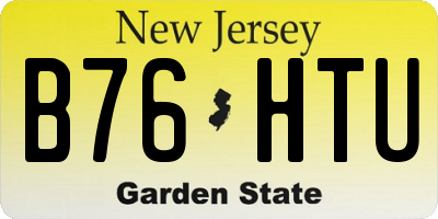 NJ license plate B76HTU