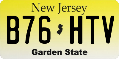 NJ license plate B76HTV