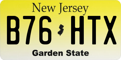 NJ license plate B76HTX