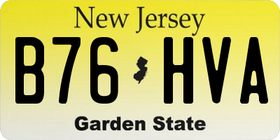 NJ license plate B76HVA