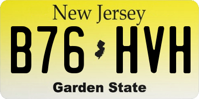NJ license plate B76HVH