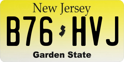 NJ license plate B76HVJ