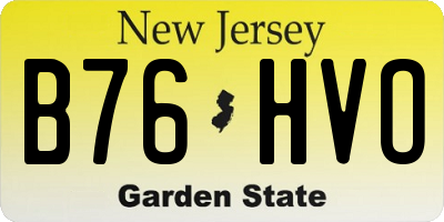 NJ license plate B76HVO