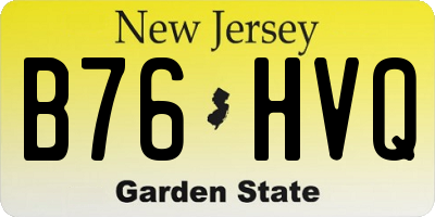 NJ license plate B76HVQ