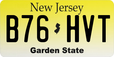 NJ license plate B76HVT