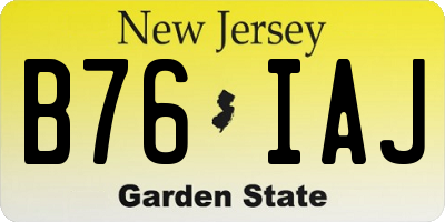 NJ license plate B76IAJ
