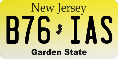 NJ license plate B76IAS