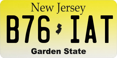 NJ license plate B76IAT