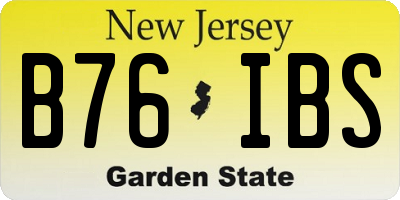 NJ license plate B76IBS