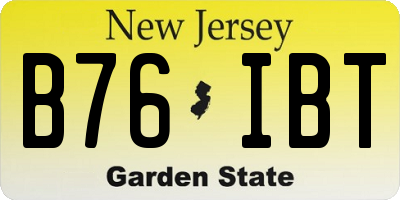 NJ license plate B76IBT