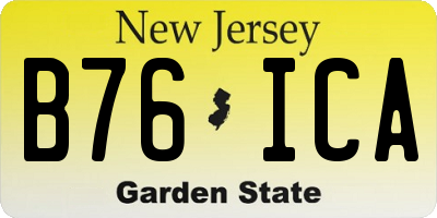 NJ license plate B76ICA