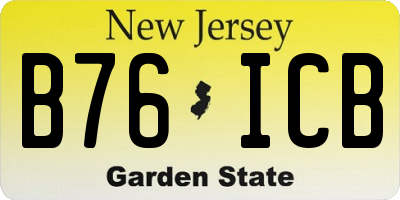 NJ license plate B76ICB