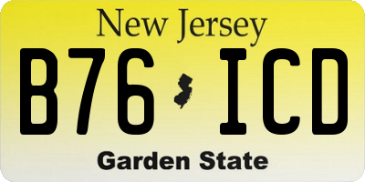 NJ license plate B76ICD