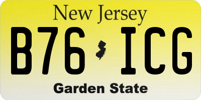 NJ license plate B76ICG