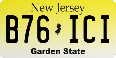NJ license plate B76ICI