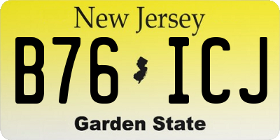 NJ license plate B76ICJ
