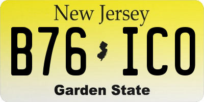 NJ license plate B76ICO