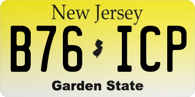 NJ license plate B76ICP