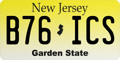 NJ license plate B76ICS