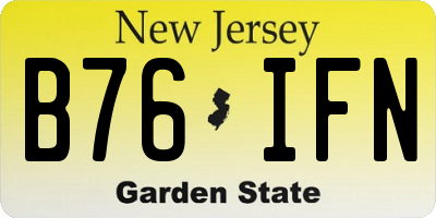 NJ license plate B76IFN