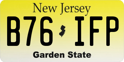 NJ license plate B76IFP