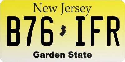 NJ license plate B76IFR