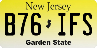 NJ license plate B76IFS